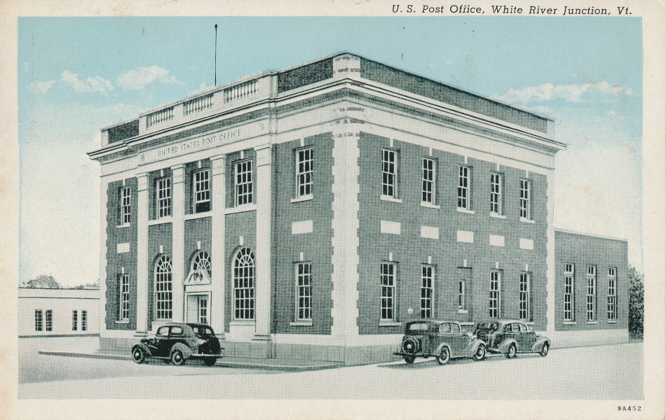 White River Junction, VermontPost Office Post Card