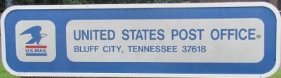 US Post Office Bluff City, Tennessee