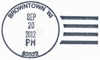 US Post Office Browntown, Wisconsin