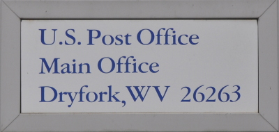 US Post Office Dryfork, West Virginia